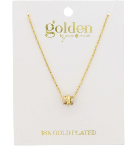 18K Gold Plated Dainty 3 Ring Necklace