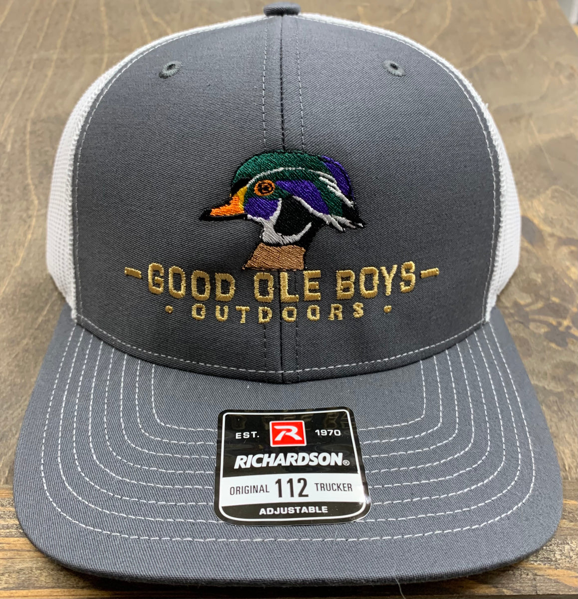 Good Ole Boys Wood Duck Hat Gray/White Southern Grace Farms