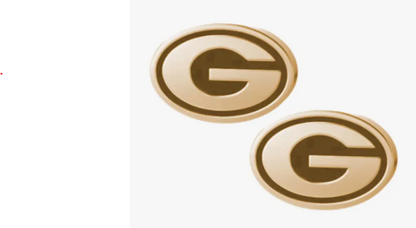 Canvas Style UGA Georgia Bulldog 24K Gold Stud Earrings