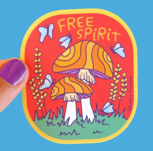 Free Spirit Mushroom Sticker