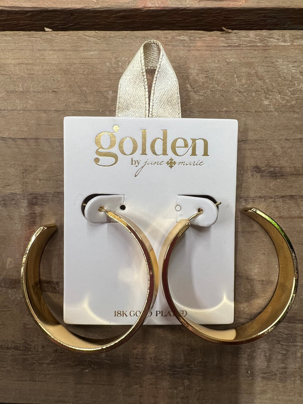 Jane Marie 18k Gold Plated Hoops