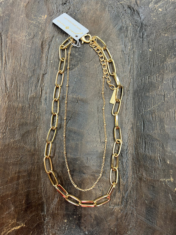 Gold 2 Strand Layered Necklace