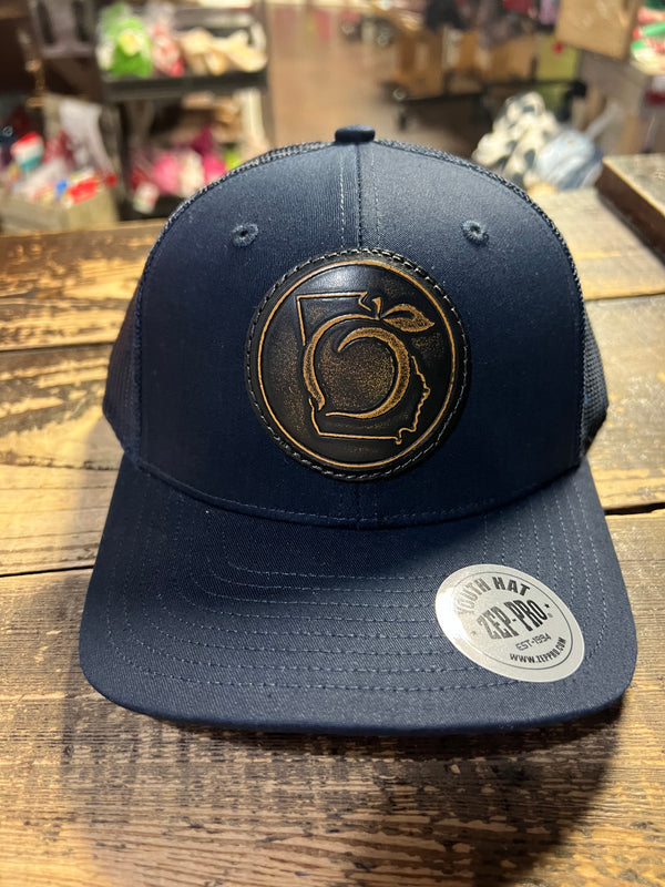 YOUTH Zep-Pro Burnished Leather Georgia Peach Patch Hat