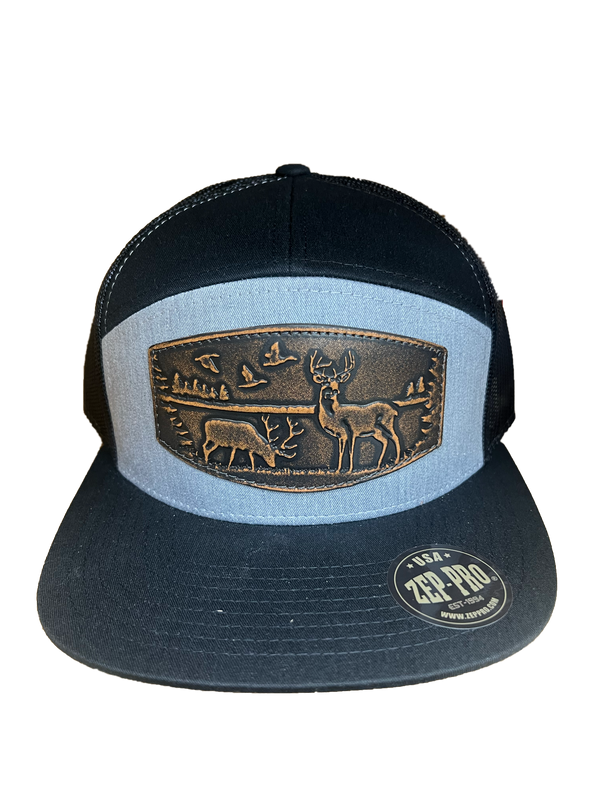 Zep-Pro Burnished Leather Buck Patch Hat