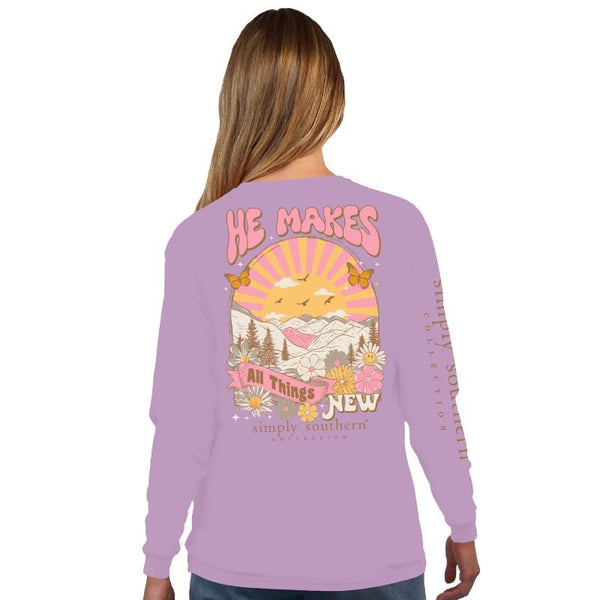 Simply Southern He Makes All Things New Long Sleeve