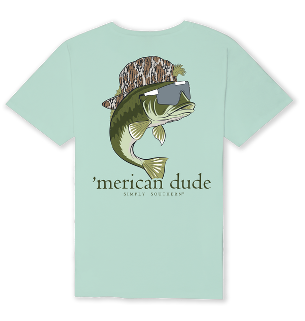 Guys Simply Southern Merican Dude Bass Shirt