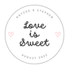 Love is Sweet Salt Water Taffy Wedding Favor (customizable)