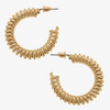 Canvas Style Thea Coiled Hoop Earrings in Worn Gold