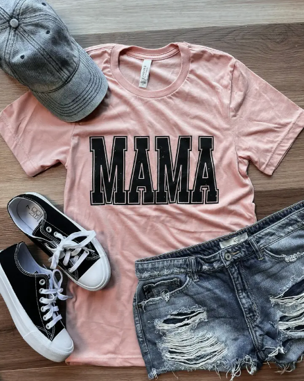 Bella Canvas Distressed Mama Shirt