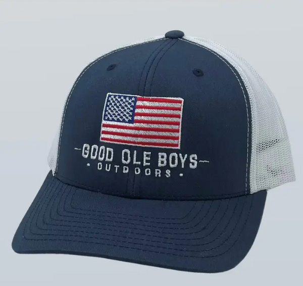 Good Ole Boys US American Flag Blue/White Hat