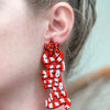 Patriotic Red White & Blue Stars & Stripes Earrings
