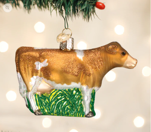 Old World Christmas Brown Dairy Cow Sale