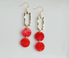 Red & Gold Dangle Earrings
