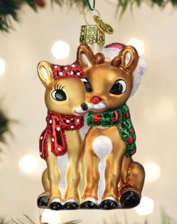 Old World Christmas Ornament Rudolph & Clarice Sale