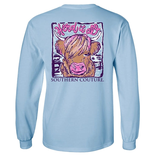 Southern Couture Herd it All Highland Cow Long Sleeve
