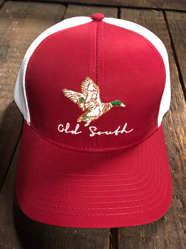 Old South Mallard Trucker Mesh Hat Red