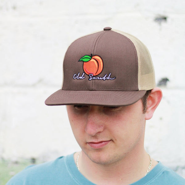 Old South Peach Trucker Mesh Hat (Brown)