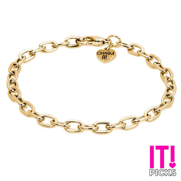 Charm It Charms Gold Chain Link Bracelet