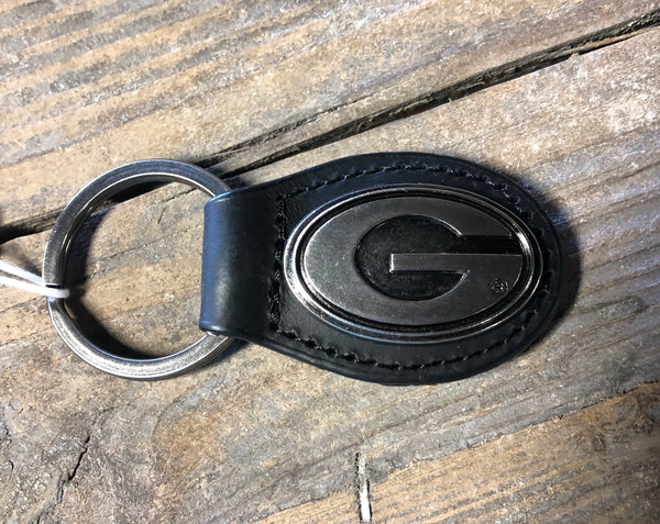 Men’s leather concho keychains (assorted styles available: cotton boll, deer, peanut, labs, UGA))