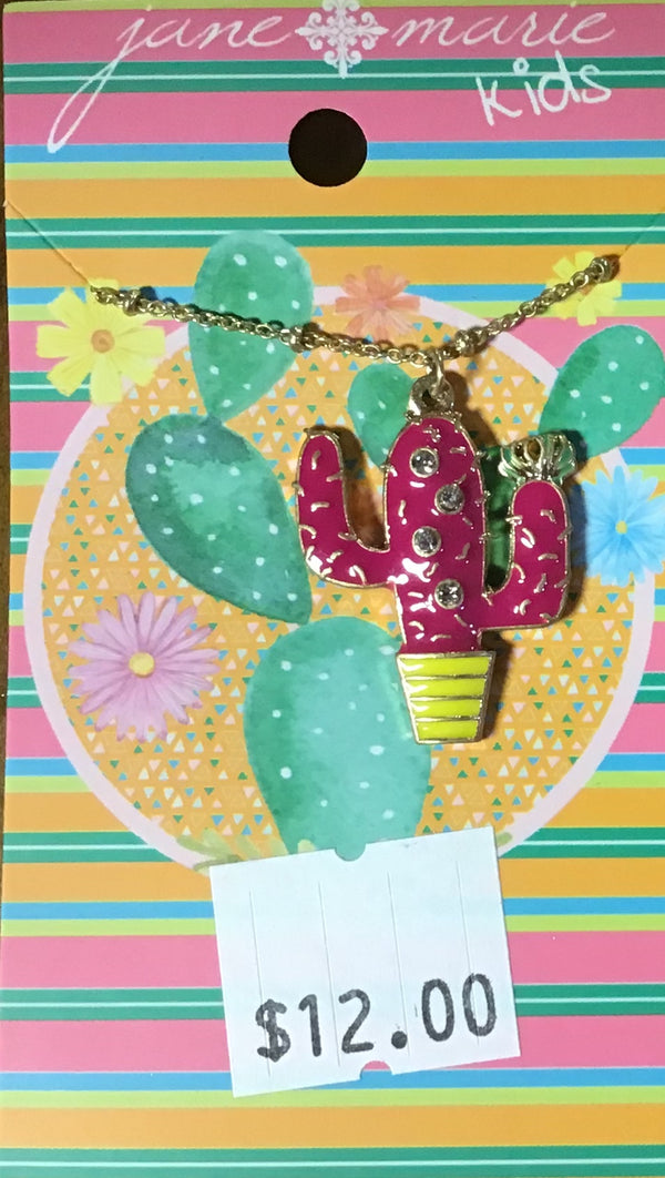 Girls Cactus Necklace