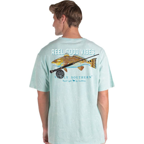 Guys Simply Southern Reel Good Vibes Shirt