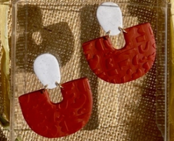 Abstract Arch Fall Clay Earrings