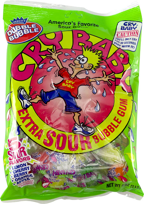 Cry Baby Sour Gumballs Peg Bag