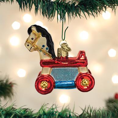 Old World Christmas Rolling Horse Toy Ornament