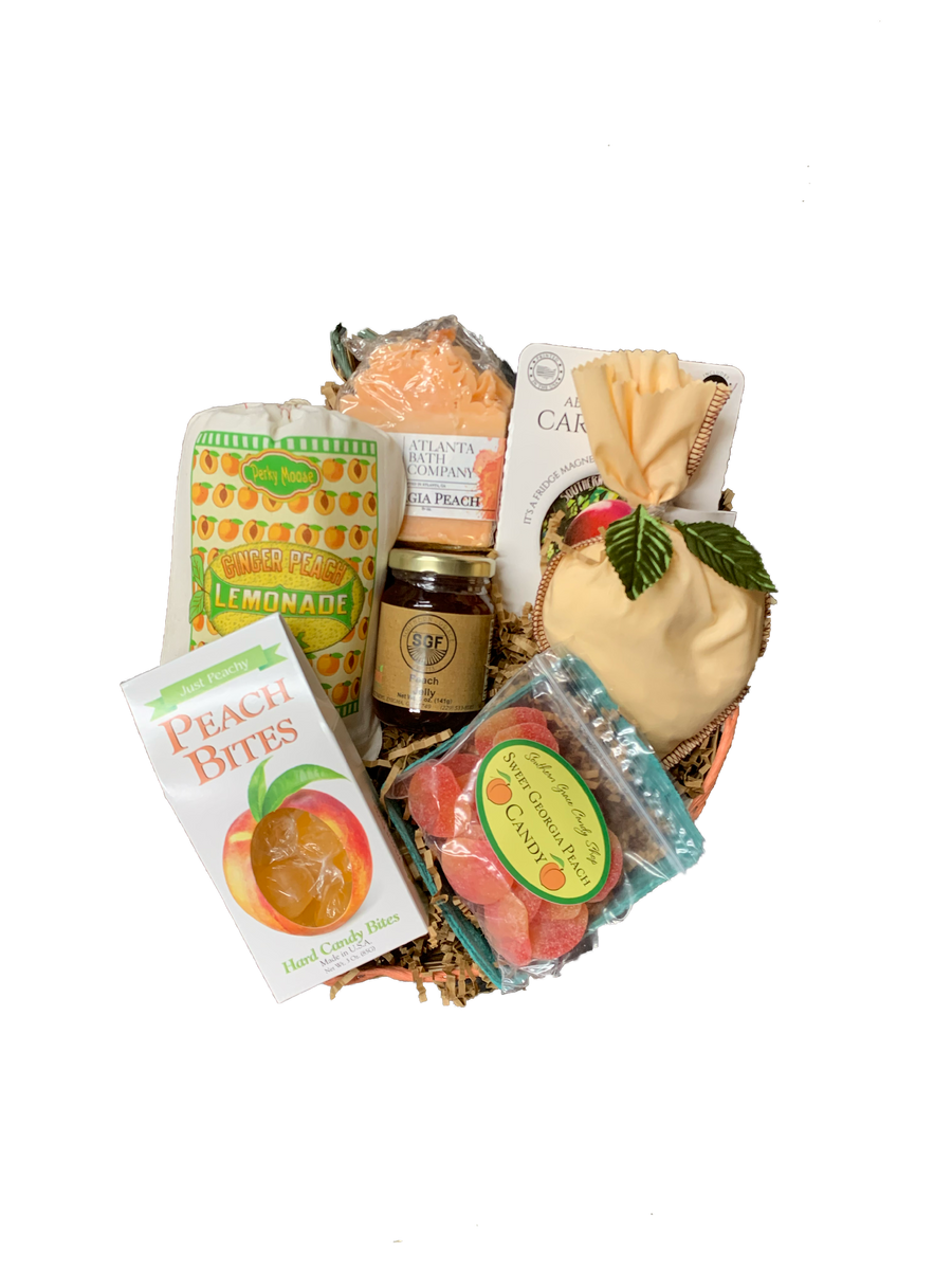 Feeling Peachy Peach Gift Basket Southern Grace Farms
