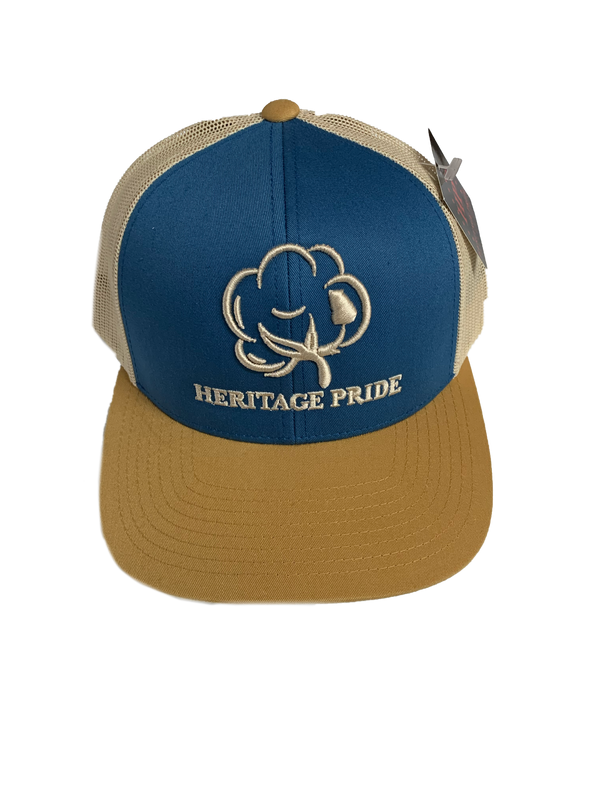 Heritage Pride 109 Georgia Cotton Boll French Blue/Mustard/Khaki Tri-Tone HP