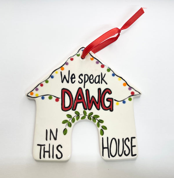 Arts Afire UGA Dawgs Georgia Dog House Christmas Ornament