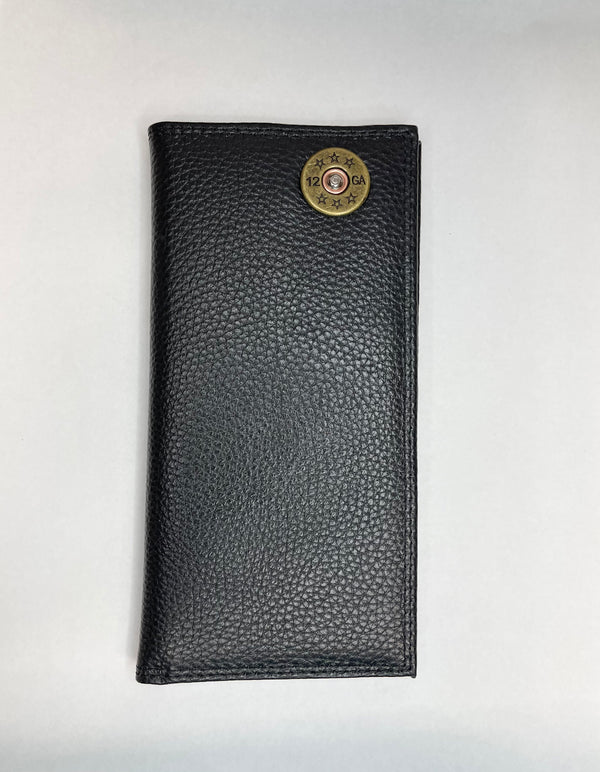 Pebble Grain Leather Bi-fold Long Wallet