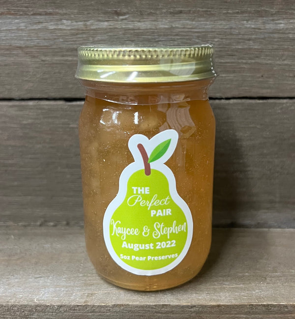 The Perfect Pair Pear Preserves Wedding Favor