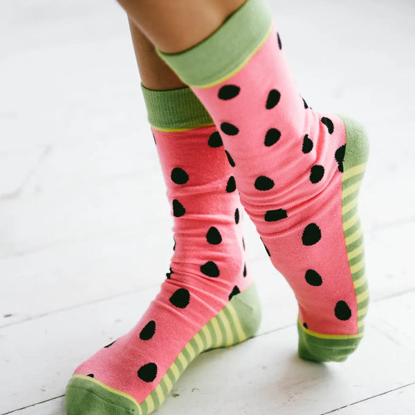 Woven Pear Brand Watermelon Socks