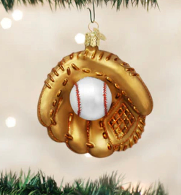 Old World Christmas Baseball Mitt Ornament Sale