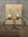 Cecelia Leather & Gold Hoop Earrings