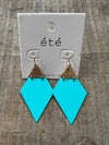 Matte Geometric Dangle Earrings