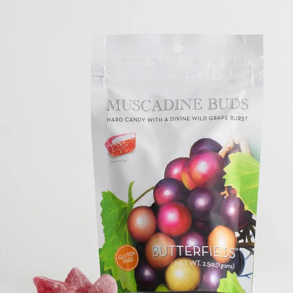 Butterfield Candy Muscadine Buds, 2.5oz Pouch
