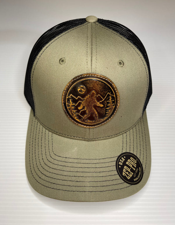 Zep-Pro Burnished Leather Bigfoot Patch Hat