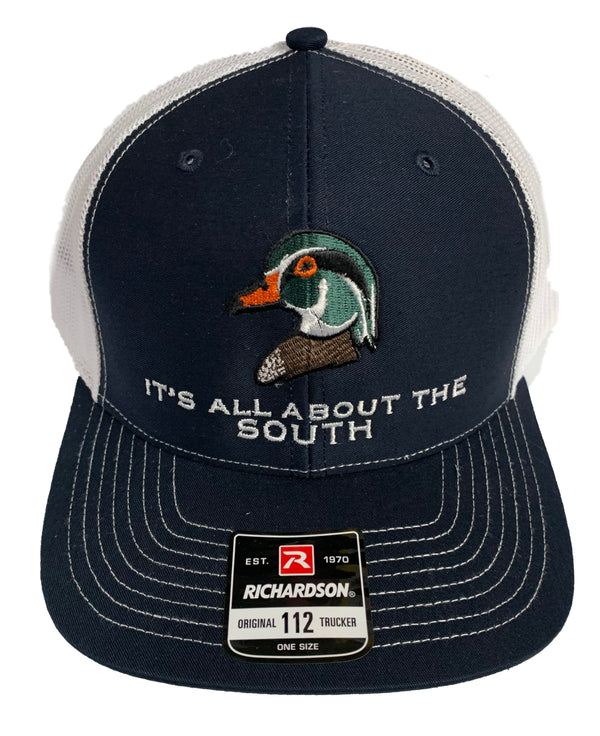 It’s All About The South Wood Duck Hat Navy / White