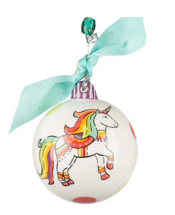 Glory Haus Magical Rainbow Unicorn Christmas Ornament