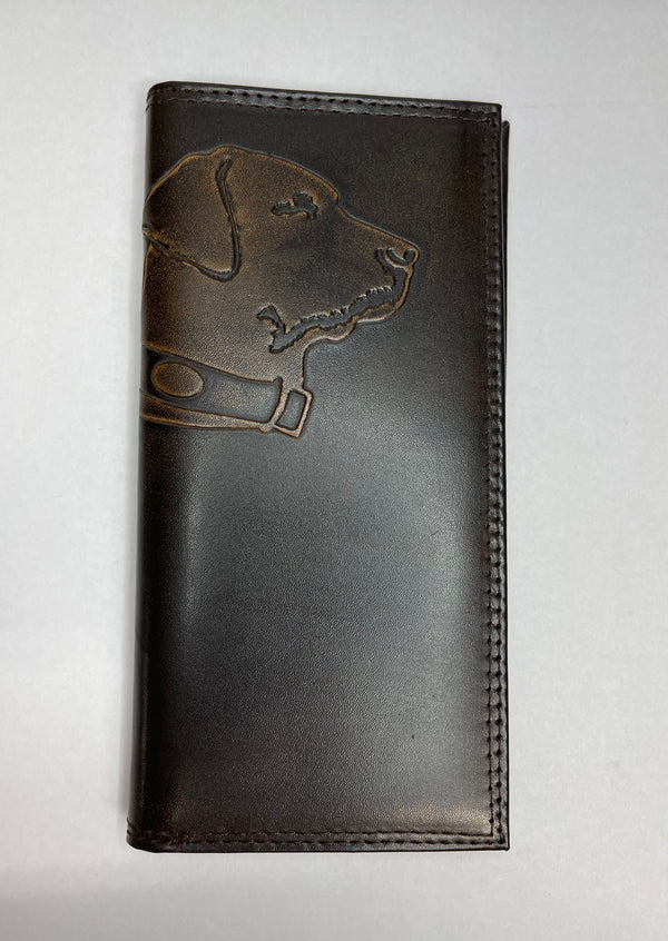 Burnished Roper Leather Long Wallet