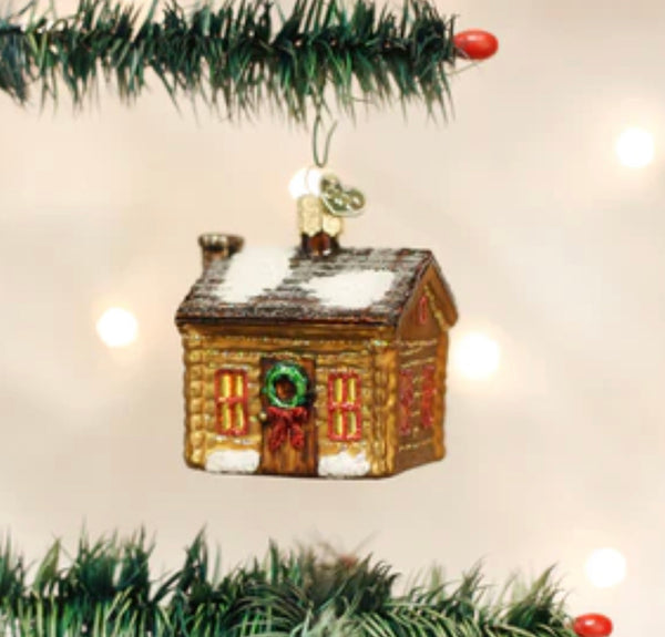 Old World Christmas Log Cabin Ornament Sale
