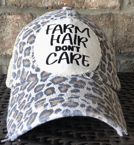 Women's Leopard Farm Hair Don't Care Hat