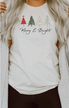 Merry & Bright Christmas Trees T-Shirt