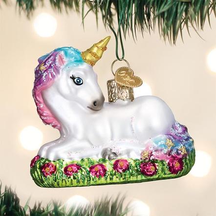 Old World Christmas Baby Unicorn Ornament Sale
