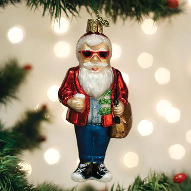 Old World Christmas Hipster Santa Ornament Sale