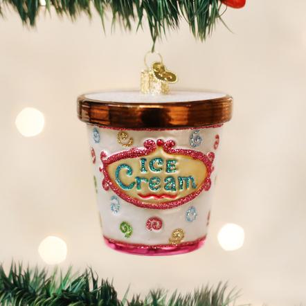 Old World Christmas Ice Cream Carton Ornament