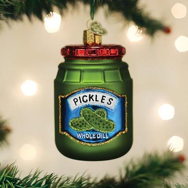 Old World Christmas Jar of Pickles Ornament