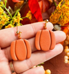 Pumpkin Dangle Polymer Clay Earrings